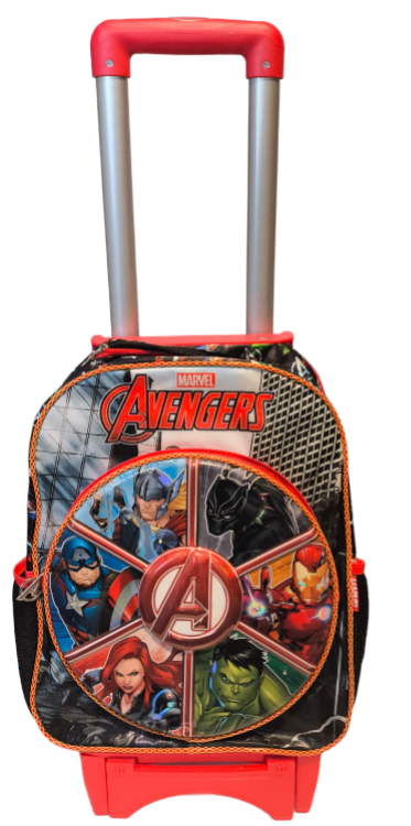 Mochila Escolar Primaria Avengers LUZ LED / con Carro | Ruz