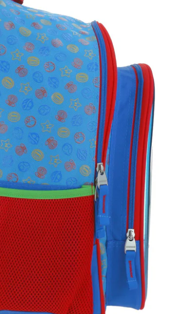 Mochila Escolar Primaria Mario Bros Flashy / con Carrito | Chenson