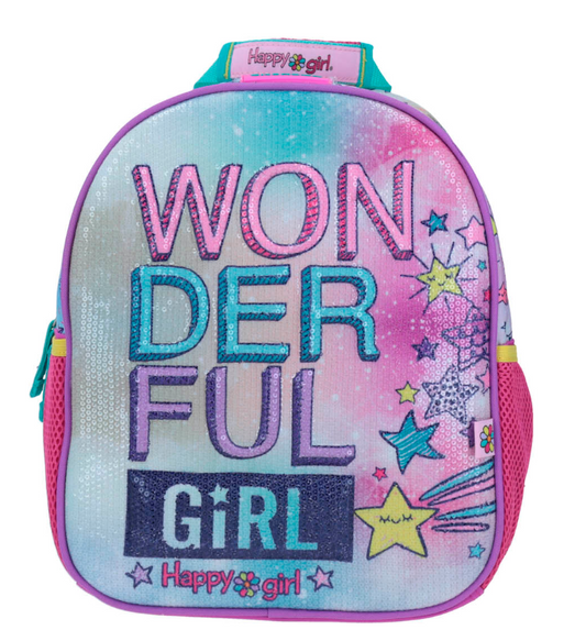 Mochila Prescolar Happy Girl Wonderful girl | Chenson