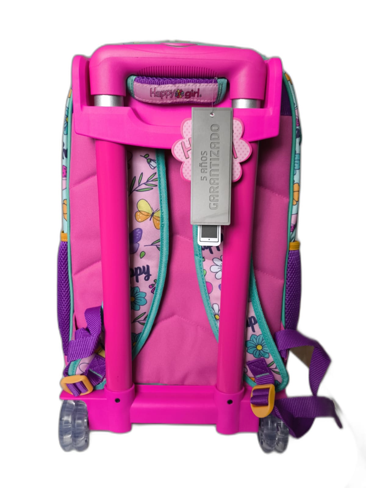 Mochila Escolar Primaria Happy Girl Mariposa / con Carrito | Chenson