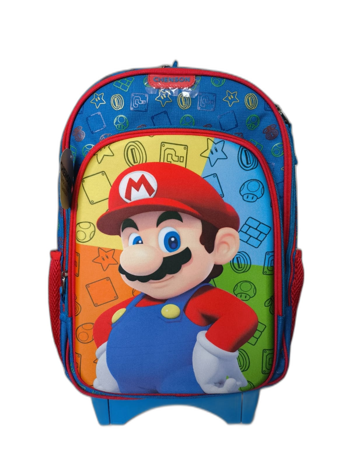 Mochila Escolar Primaria Mario Bross Original / con Carrito | Chenson