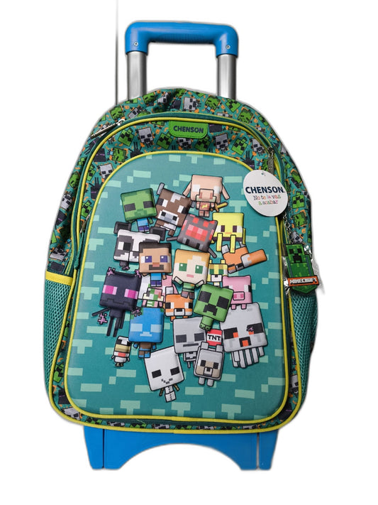 Mochila Escolar Primaria Minecraft / con Carrito | Chenson